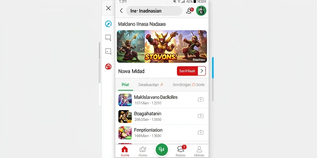 Tampilan layar utama IND777 yang menarik.