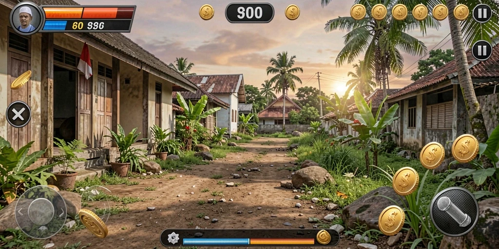 Visual gameplay yang menarik dan dinamis.